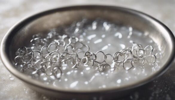 clean silver necklace at home