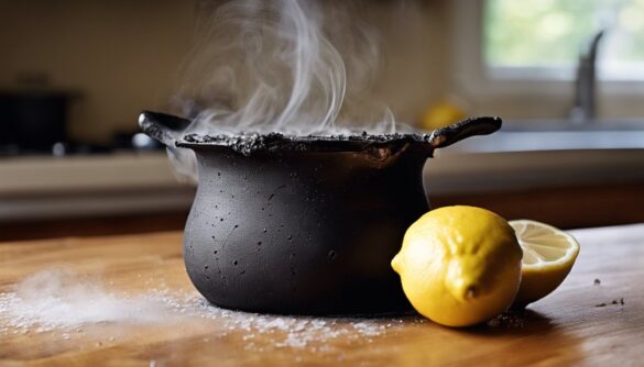 cleaning burnt pot tips