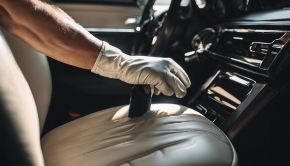 cleaning leather car upholstery