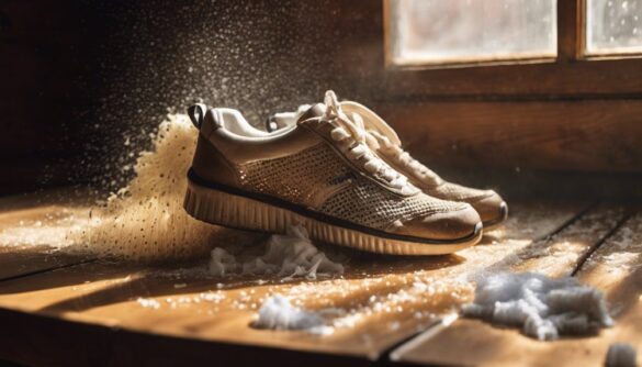 cleaning mesh shoes tips